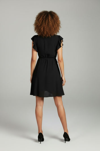 Women’s Ruffle Trim Wrap Mini Dress | Fashion Jade Dresses Fashion Jade