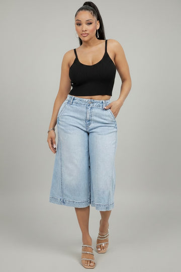 High Rise Stretch Knit Shorts | Fashion jade Shorts Fashion Jade S Machine washable Blue