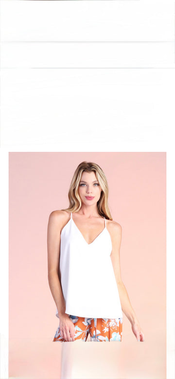 White Solid V-Neck Top| Fashion Jade Shirts & Tops Fashion Jade