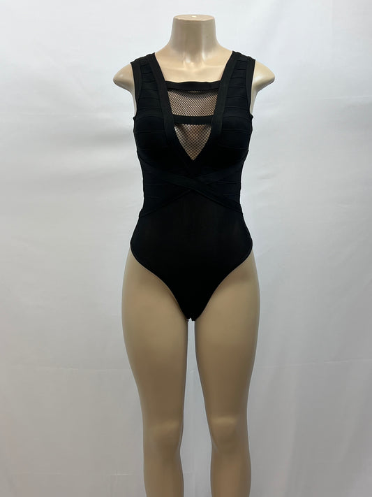 Deep V Body Suit - Front