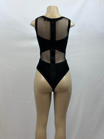 Deep-V Mesh Bodysuit - Women's Sexy Bodysuit | Fashion Jade Jumpsuit Fashion Jade