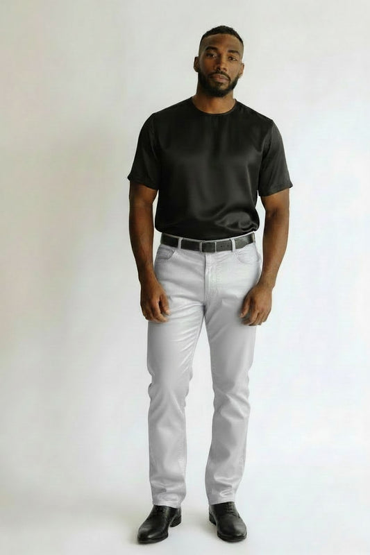 Men’s Relaxed Fit Everyday Trousers | Fashion Jade Pants Fashion Jade Silver 32