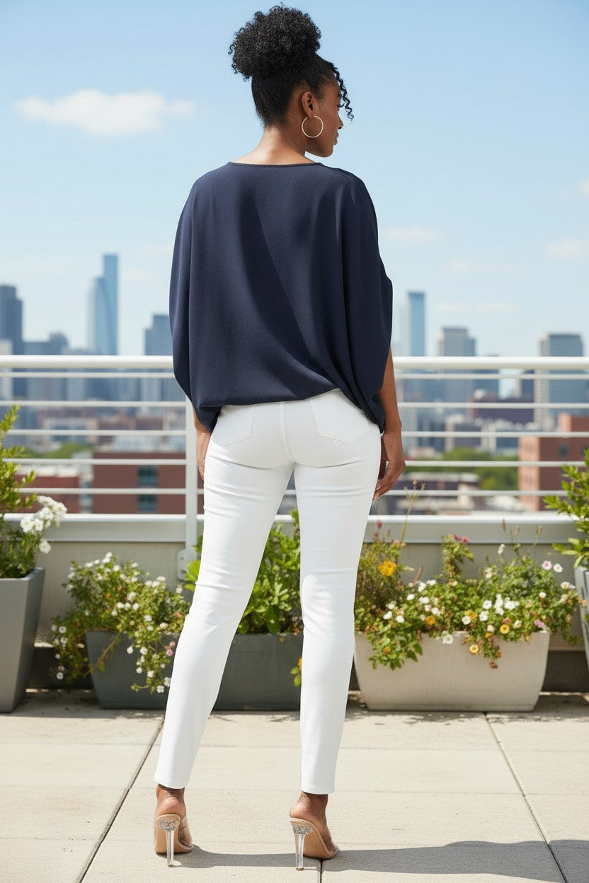 Women’s Draped V‑Neck Top – Effortless Luxe | Fashion Jade Shirts & Tops Fashion Jade