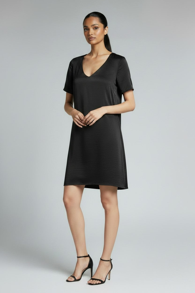 Women's Satin T-Shirt Dress – Luxe Casual Dress | Fashion Jade Dresses Fashion Jade