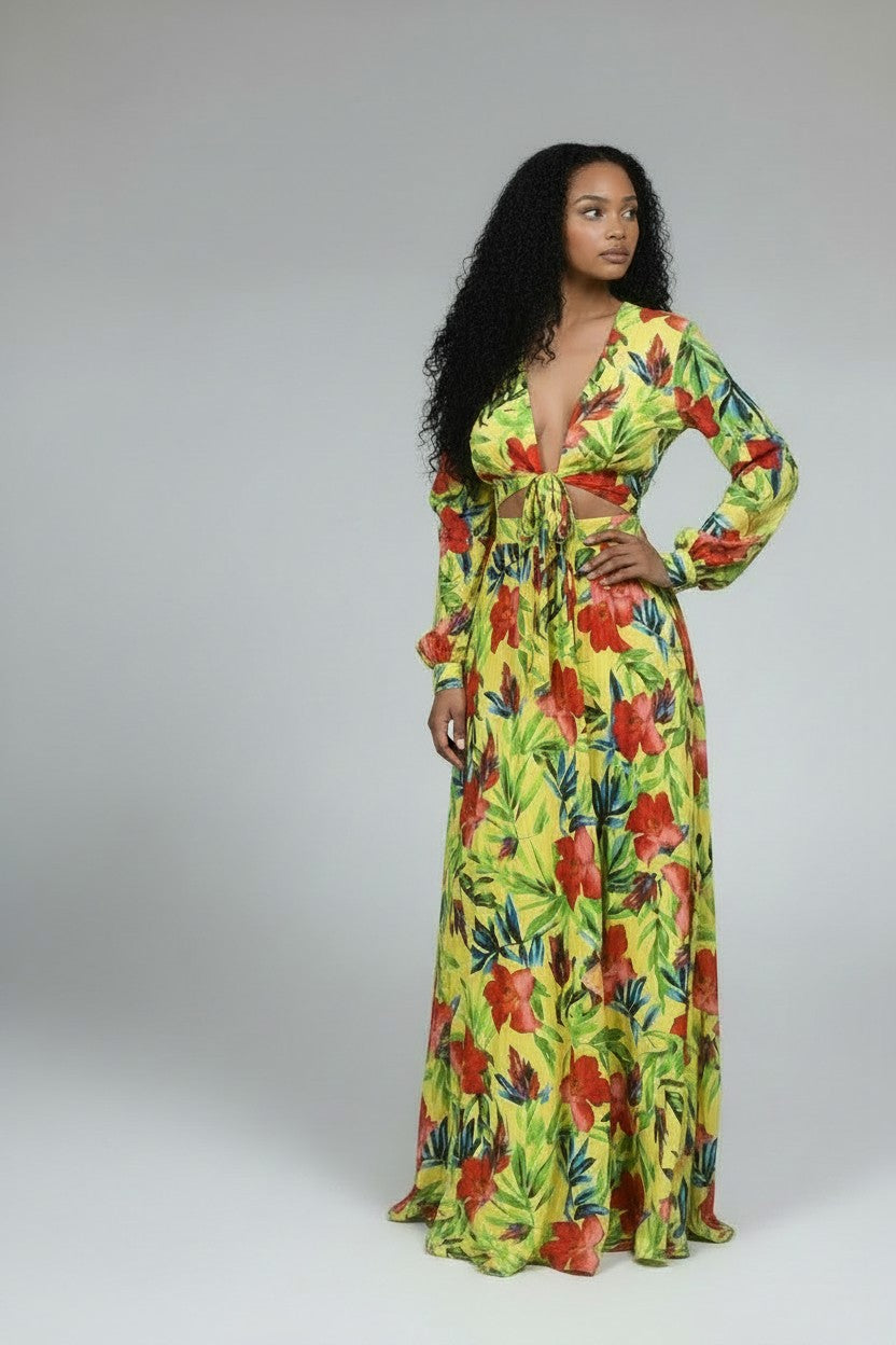 Women's Tropical High Waist Skirt Set – Two Piece | Fashion Jade Outfit Sets Fashion Jade