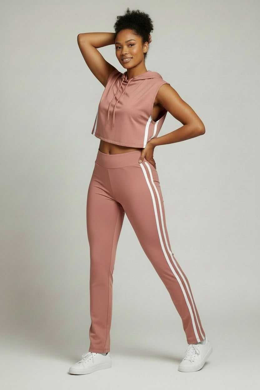 Women’s Navy Three‑Piece Tracksuit Set | Fashion Jade Outfit Sets Fashion Jade Small Pink