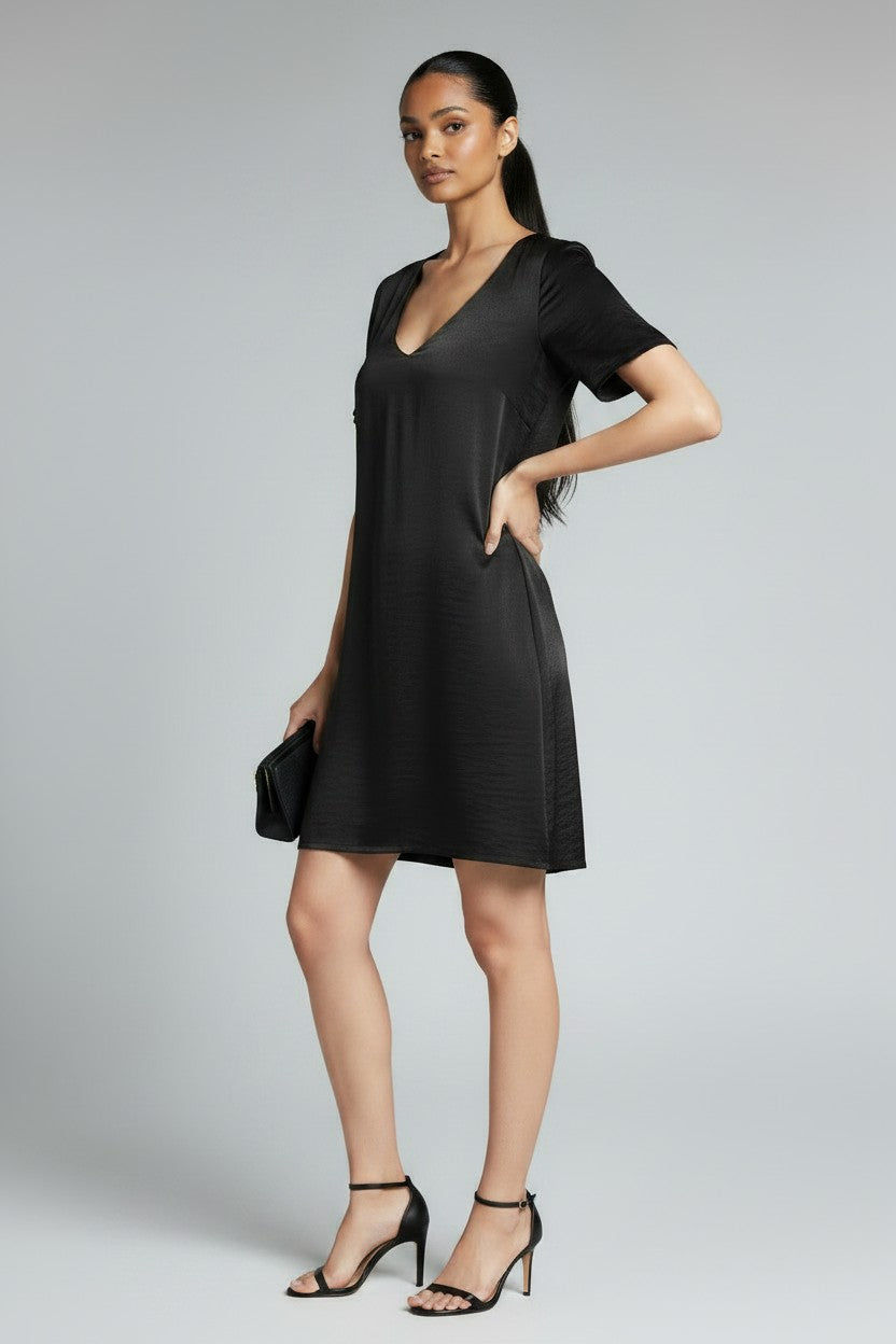 Women's Satin T-Shirt Dress – Luxe Casual Dress | Fashion Jade Dresses Fashion Jade