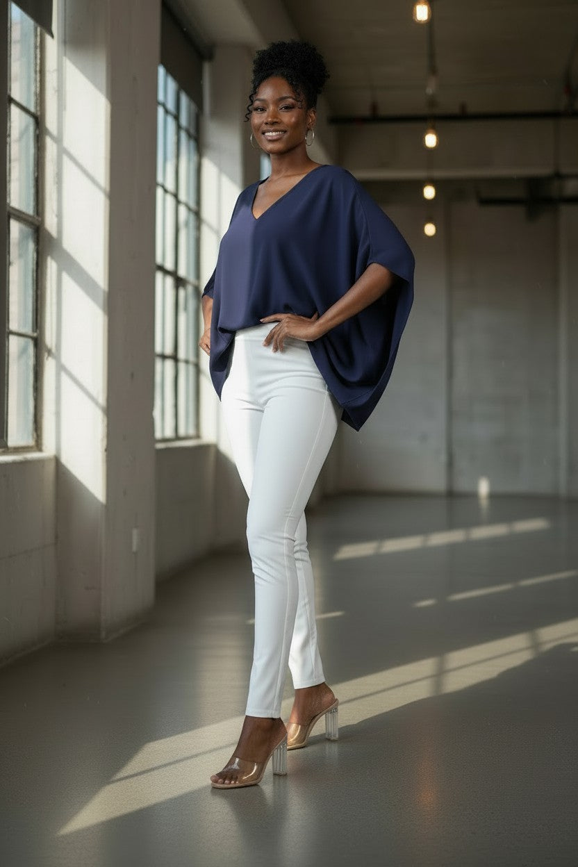 Women’s Draped V‑Neck Top – Effortless Luxe | Fashion Jade Shirts & Tops Fashion Jade