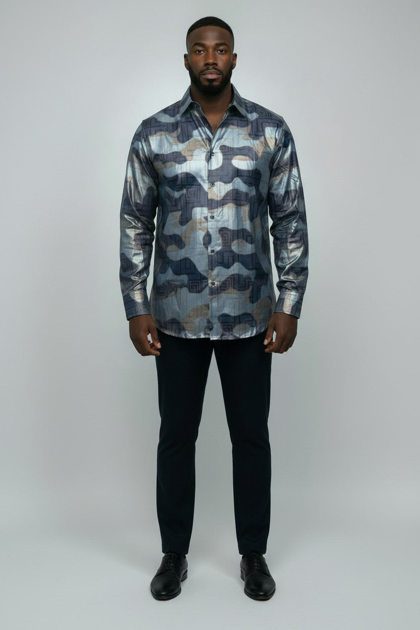 Men's Print Button-Up Shirt | Fashion Jade Shirts Fashion Jade