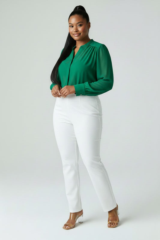 Women’s Plus Size Professional Skinny Dress Pants | Fashion Jade Pants Fashion Jade White X-Large