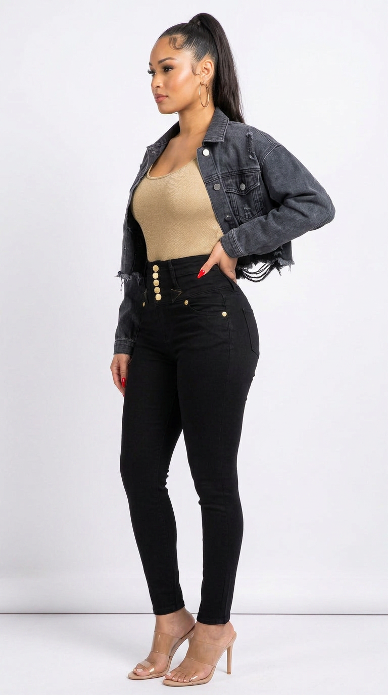 Women's “Los Angeles” Cropped Denim Jacket – Urban Edge, Effortless Cool | Fashion Jade Jacket Fashion Jade