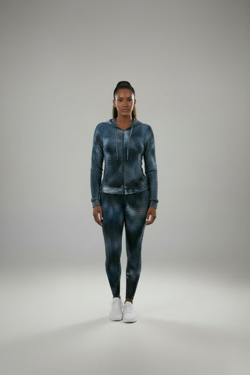 Women’s Blue Tie‑Dye Hoodie & Legging Set | Fashion Jade Outfit Sets Fashion Jade