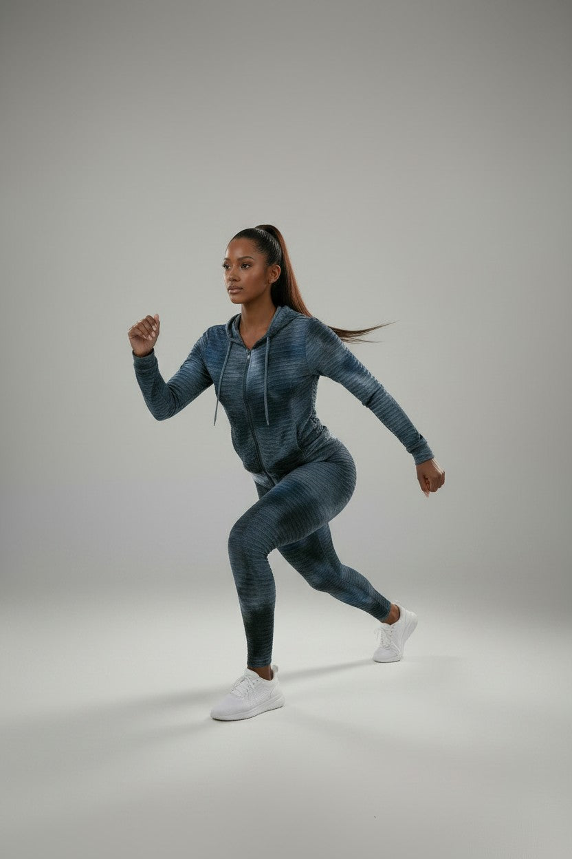 Women’s Blue Tie‑Dye Hoodie & Legging Set | Fashion Jade Outfit Sets Fashion Jade