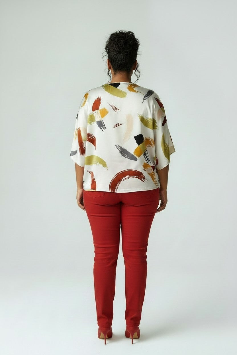 Women’s Plus Size Flowy V‑Neck Blouse | Fashion Jade Shirts Fashion Jade