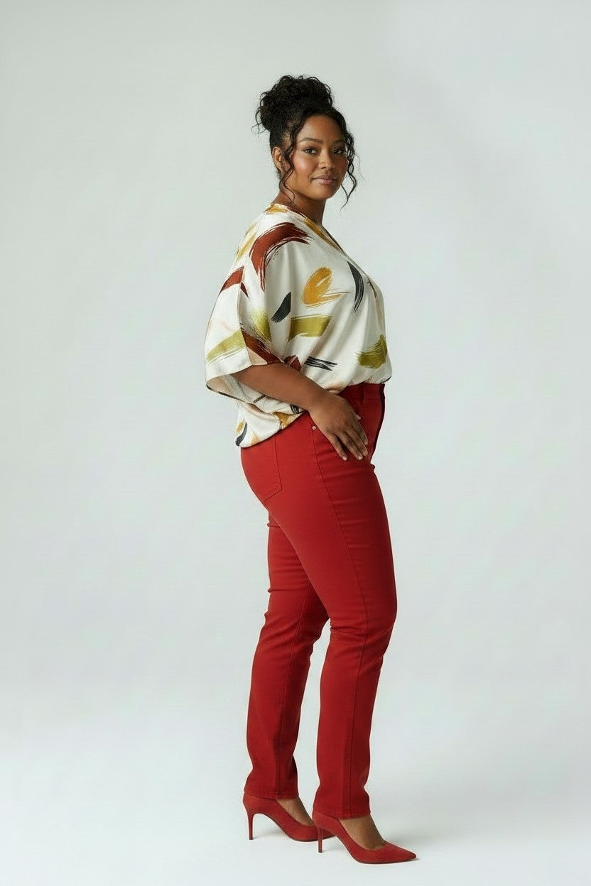 Women’s Plus Size Flowy V‑Neck Blouse | Fashion Jade Shirts Fashion Jade