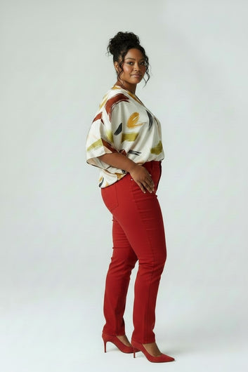 Women’s Plus Size Flowy V‑Neck Blouse | Fashion Jade Shirts Fashion Jade