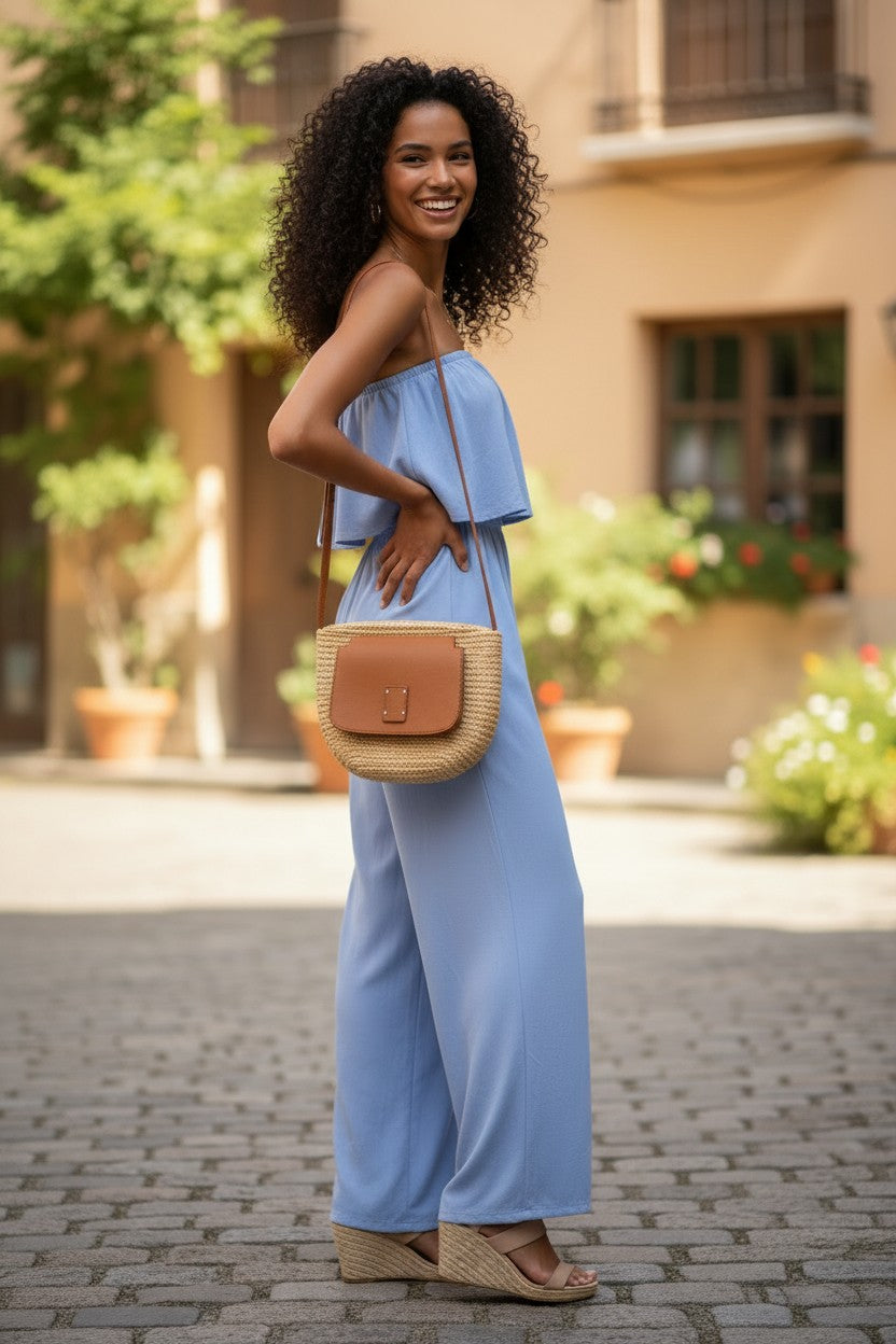 Women’s Luxe Strapless Satin Jumpsuit | Fashion Jade Jumpsuit Fashion Jade