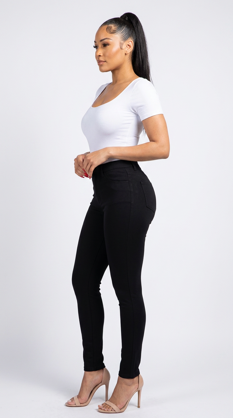 Women’s High‑Waisted Stretch Skinny Jeggings | Fashion Jade Pants Fashion Jade