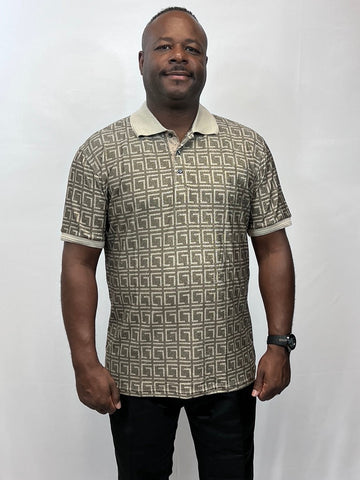 Geo-Print Polo Shirt - Men's Fashion Polo | Fashion Jade Shirts Fashion Jade
