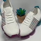 Colorful striped sneakers