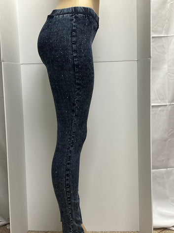 Denim Rhinestone Jeggings - Women's Embellished Jeans | Fashion Jade Pants Fashion Jade