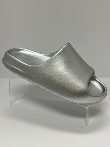 Metallic Cloud Slides - Women's Comfort Sandals | Fashion Jade Shoes Fashion Jade 5 Silver