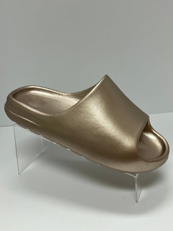 Metallic Cloud Slides - Women's Comfort Sandals | Fashion Jade Shoes Fashion Jade 5 Gold