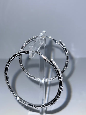 Rhinestone Hoop Earrings Earrings Fashion Jade