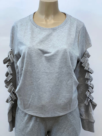 Bejeweled Sweatshirt - Women's Embellished Sweater | Fashion Jade Shirts & Tops Fashion Jade