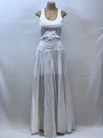 Flowy Ombre Maxi Sundress - Women's Summer Dress | Fashion Jade Dresses Fashion Jade Medium White