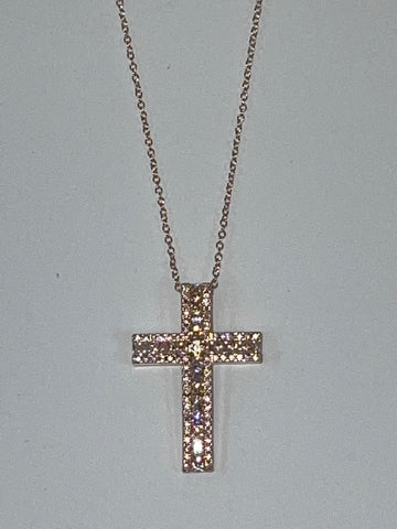 Rhinestone Cross Necklace Earrings Fashion Jade