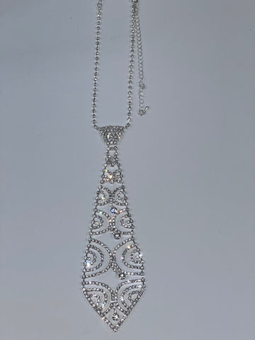 Women’s Crystal Necktie Statement Necklace | Fashion Jade Necklaces Fashion Jade
