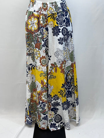 Printed Linen Lounge Pants - Women's Casual Pants | Fashion Jade Pants Fashion Jade One Size White