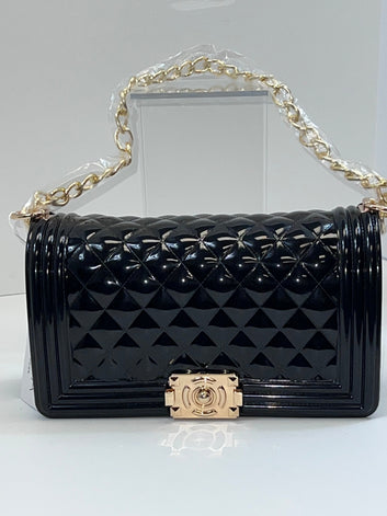 Quilted Purse with Gold Accents - Luxury Handbag | Fashion Jade Handbags Fashion Jade