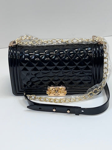 Quilted Purse with Gold Accents - Luxury Handbag | Fashion Jade Handbags Fashion Jade