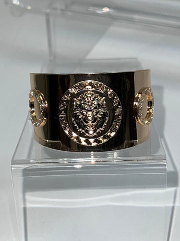 Lion Gold Cuff - Bold Statement Bracelet | Fashion Jade Bracelets Fashion Jade