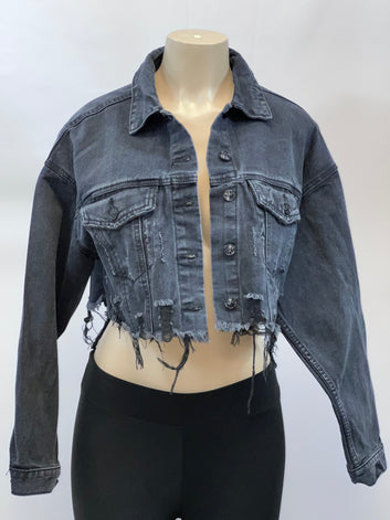 LA All Day Cropped Jean Jacket Jacket Fashion Jade