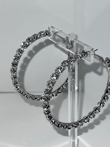 Round Rhinestone Hoop Earrings - Sparkle Hoops | Fashion Jade Earrings Fashion Jade
