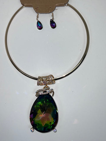 Teardrop Crystal Jewelry Set - Elegant Necklace & Earrings | Fashion Jade Jewelry Sets Fashion Jade