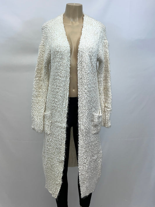 Fuzzy Knit Cardigan - Linen