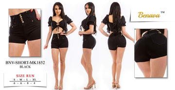 Button Fly Black Shorts Shorts Fashion Jade