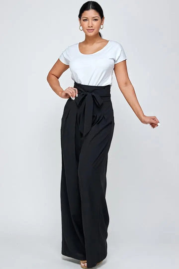 Bossy Black Wide Leg Pants - Women's Statement Pants | Fashion Jade Pants Fashion Jade
