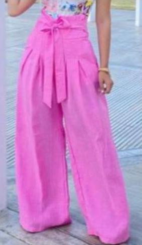 Wide Leg High Waist Pleated Pants - Women's Dress Pants | Fashion Jade Pants Fashion Jade Small Pink
