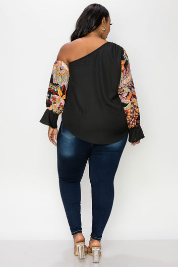 One Shoulder Floral Blouse - Trendy Women's Top | Fashion Jade Shirts Fashion Jade