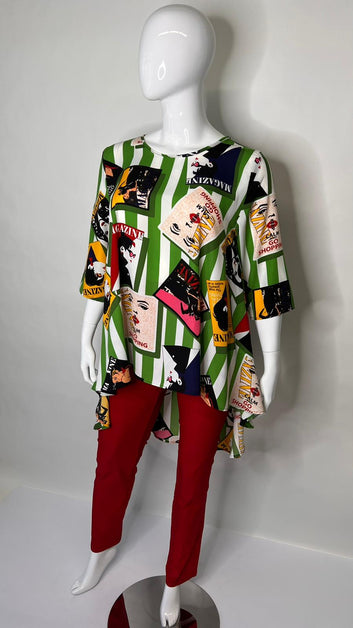 Striped Magazine Blouse - Chic Women's Top | Fashion Jade Shirts Fashion Jade