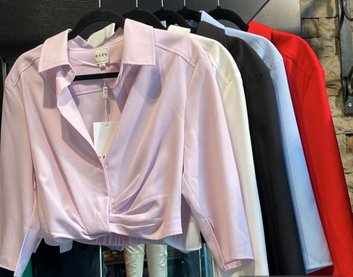 Tie Front Satin Top - Women's Luxe Blouse | Fashion Jade Shirts & Tops Fashion Jade